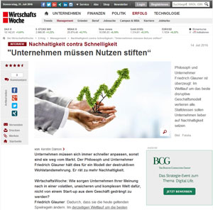 Nachhaltigkeit contra Schnelligkeit - Unternehmen müssen Nutzen stiften